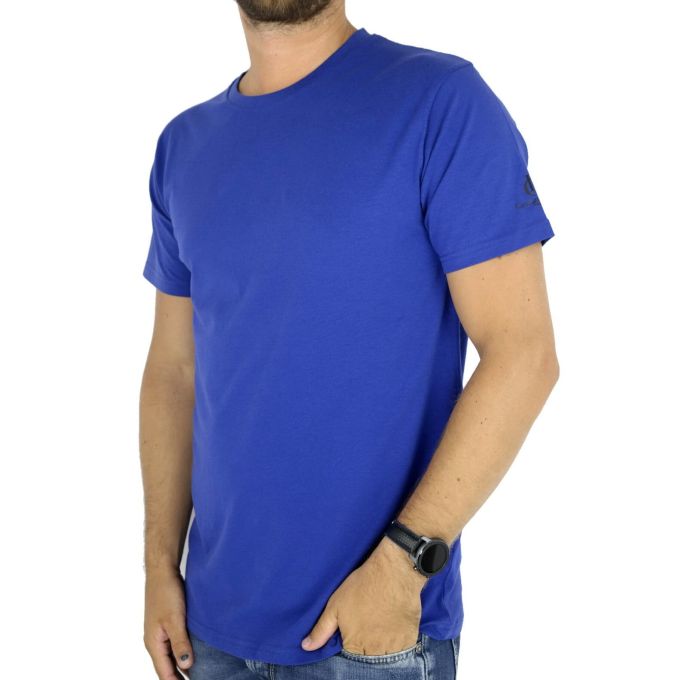 GIOVANNI PERA T-shirt męski niebieski TGP06 | Grishop | Koszulki
