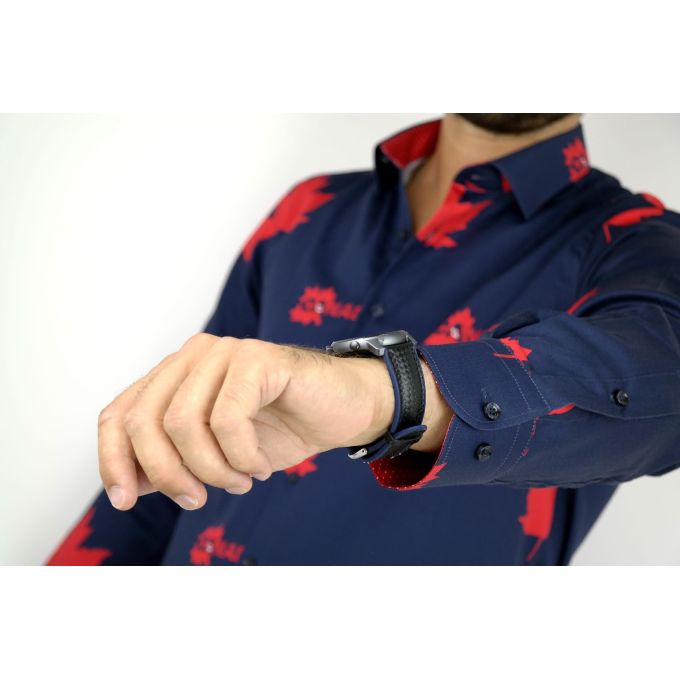 DANIEL BESSI Koszula męska fb498 granat canada | Sklep GriShop.eu | Koszule