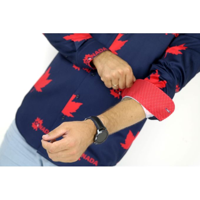 DANIEL BESSI Koszula męska fb498 granat canada | Sklep GriShop.eu | Koszule