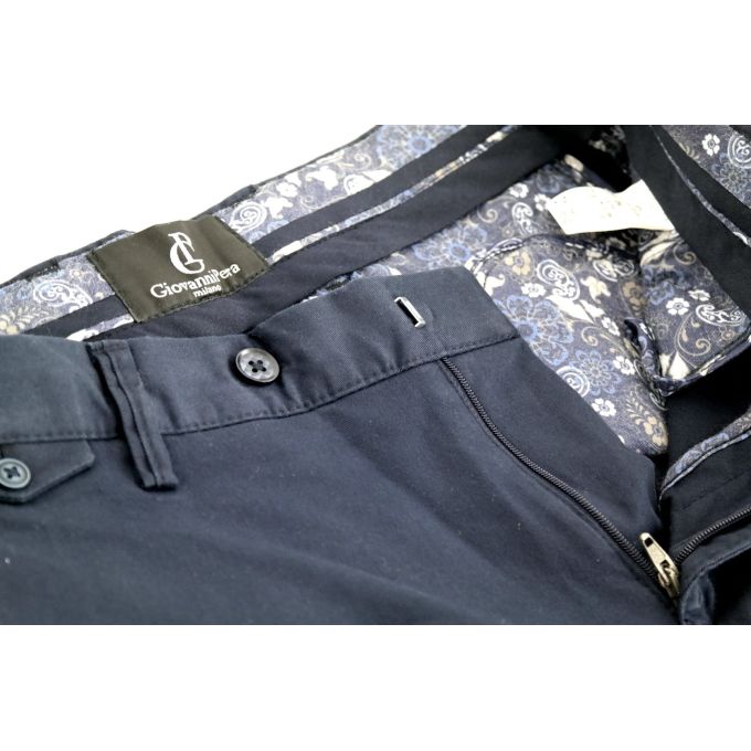 GIOVANNI PERA Spodnie męskie chinosy granat | Sklep GriShop.eu | Jeansy