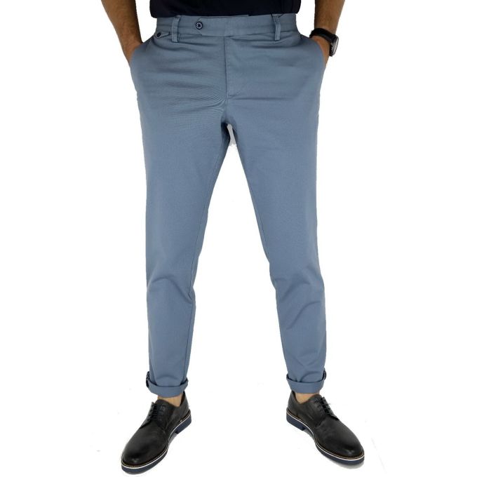 GIOVANNI PERA Spodnie męskie chinosy niebieskie | Sklep GriShop.eu | Jeansy