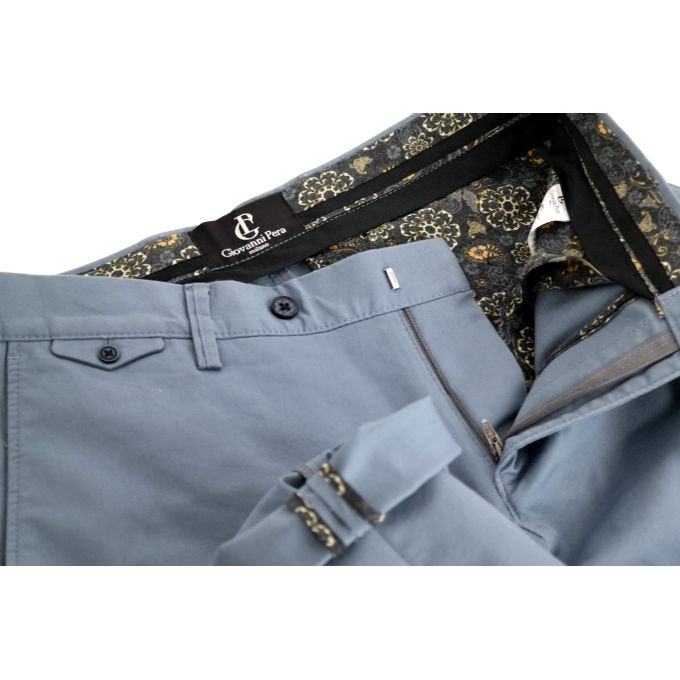 GIOVANNI PERA Spodnie męskie chinosy niebieskie | Sklep GriShop.eu | Jeansy