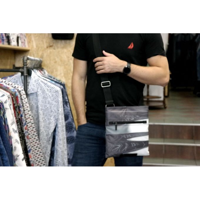 CALVIN KLEIN Torba męska szara wzór na ramie | Grishop | Galanteria i dodatki