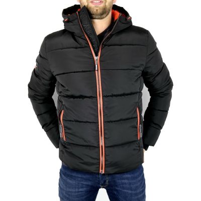 SUPERDRY Kurtka męska czarna kaptur KURTSD03 | Grishop | Kurtki