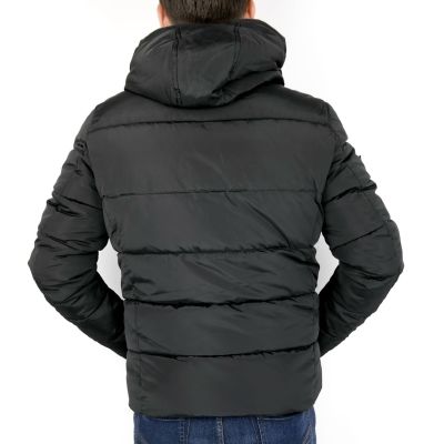 SUPERDRY Kurtka męska czarna kaptur KURTSD03 | Grishop | Kurtki