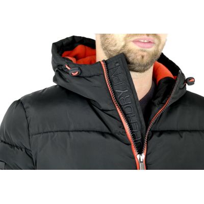 SUPERDRY Kurtka męska czarna kaptur KURTSD03 | Grishop | Kurtki