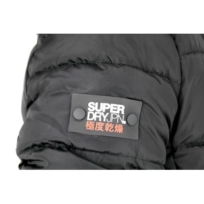 SUPERDRY Kurtka męska czarna kaptur KURTSD03 | Grishop | Kurtki