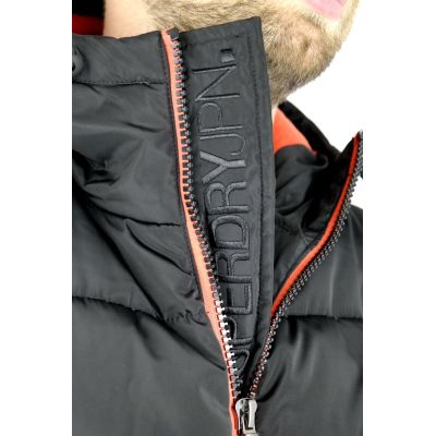 SUPERDRY Kurtka męska czarna kaptur KURTSD03 | Grishop | Kurtki