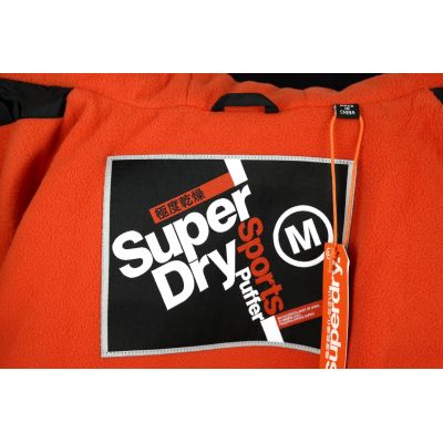 SUPERDRY Kurtka męska czarna kaptur KURTSD03 | Grishop | Kurtki