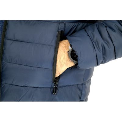 ONLY & SONS Kurtka męska granatowa kaptur KROS02 | Grishop | Kurtki