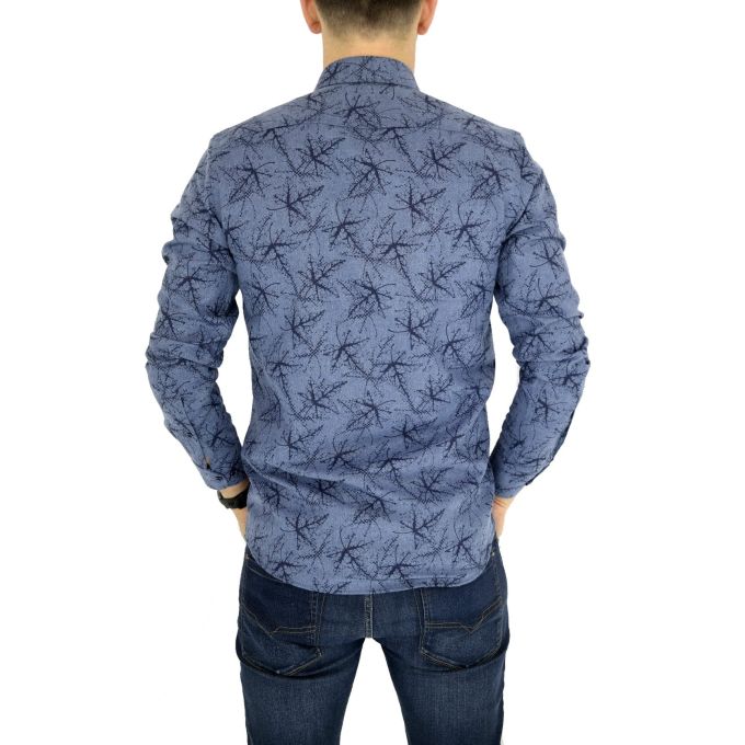 DANIEL BESSI Koszula męska fb380 niebieska, ciepła | Sklep GriShop.eu | Koszule