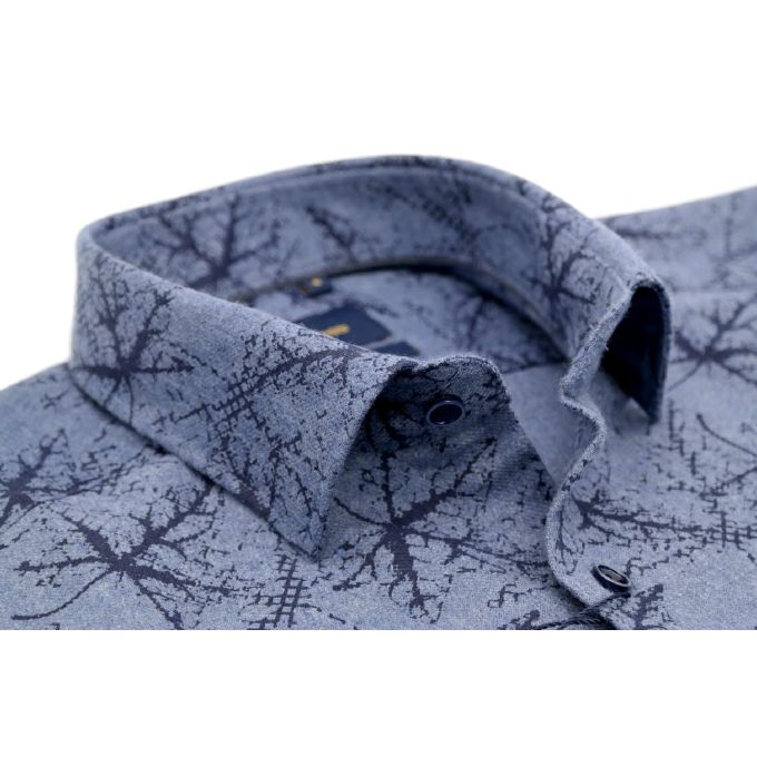 DANIEL BESSI Koszula męska fb380 niebieska, ciepła | Sklep GriShop.eu | Koszule