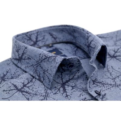 DANIEL BESSI Koszula męska fb380 niebieska, ciepła | Sklep GriShop.eu | Koszule