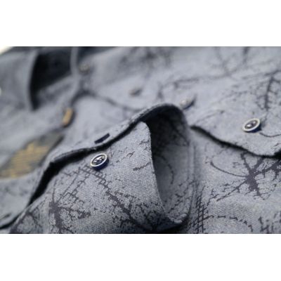 DANIEL BESSI Koszula męska fb380 niebieska, ciepła | Sklep GriShop.eu | Koszule