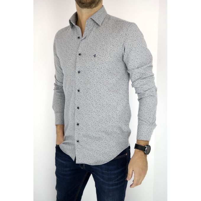 DANIEL BESSI Koszula męska fb372 szara, ciepła | Sklep GriShop.eu | Koszule