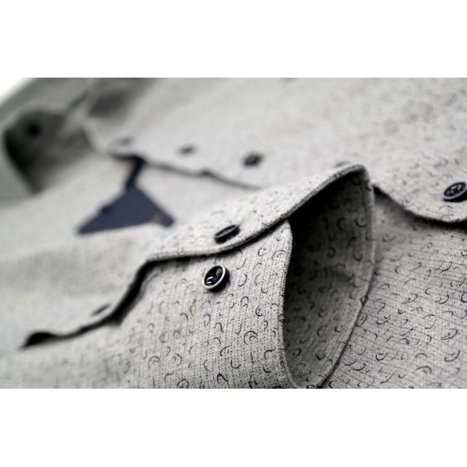 DANIEL BESSI Koszula męska fb372 szara, ciepła | Sklep GriShop.eu | Koszule