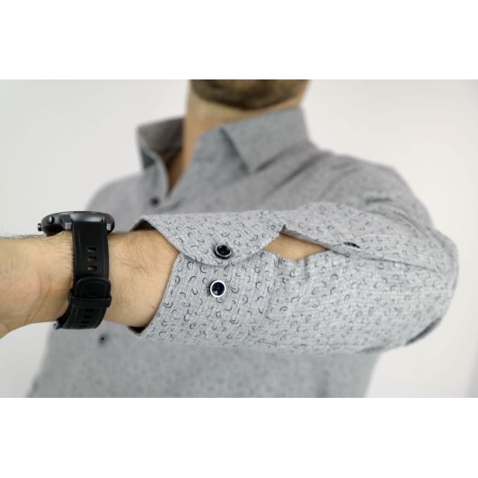 DANIEL BESSI Koszula męska fb372 szara, ciepła | Sklep GriShop.eu | Koszule