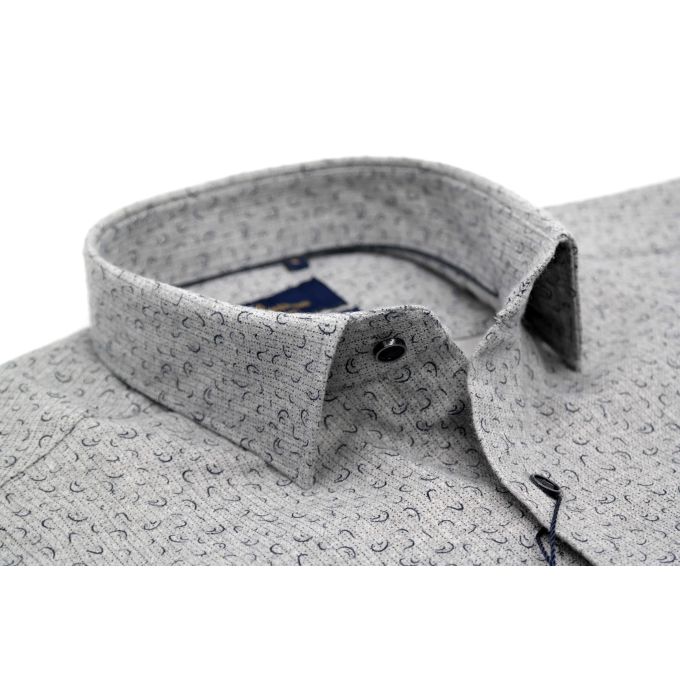 DANIEL BESSI Koszula męska fb372 szara, ciepła | Sklep GriShop.eu | Koszule