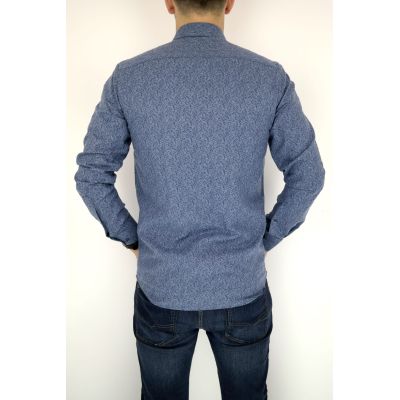 DANIEL BESSI Koszula męska fb376 niebieska, ciepła | Sklep GriShop.eu | Koszule