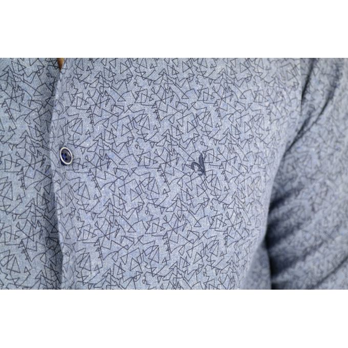 DANIEL BESSI Koszula męska fb376 niebieska, ciepła | Sklep GriShop.eu | Koszule