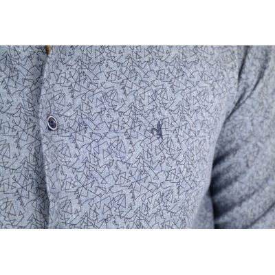 DANIEL BESSI Koszula męska fb376 niebieska, ciepła | Sklep GriShop.eu | Koszule