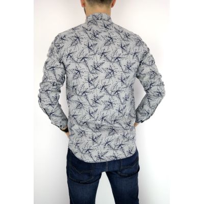 DANIEL BESSI Koszula męska fb379 szara, ciepła | Sklep GriShop.eu | Koszule
