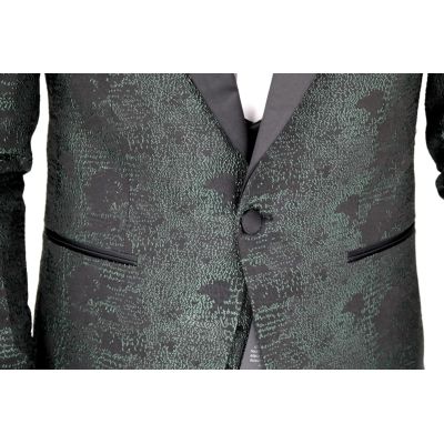 Garnitur męski z pasem oraz kamizelką zieleń GG03 | Sklep GriShop.eu | Garnitury
