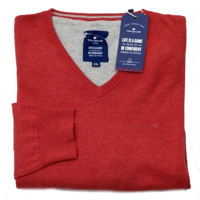 TOM TAILOR sweter męski pomarańcz SWTT01 | Grishop | Swetry