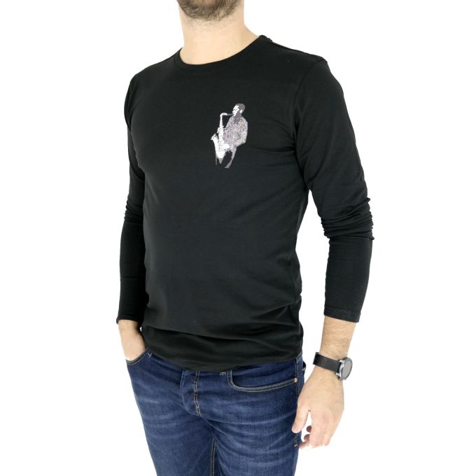 GIOVANNI PERA longsleeve męski T-shirt z długim rękawem | Grishop | Koszulki