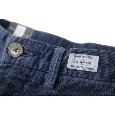 TOMMY HILFIGER Spodnie męskie sztruksy chinosy granat 32/32 | Grishop | Jeansy