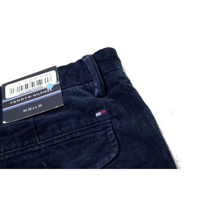 TOMMY HILFIGER Spodnie męskie sztruksy chinosy granat 32/32 | Grishop | Jeansy