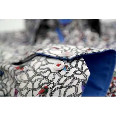 DANIEL BESSI Koszula męska fb536 W KWIATY cieniowana | Sklep GriShop.eu | Koszule