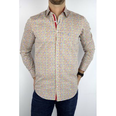 DANIEL BESSI Koszula męska fb548 kolorowa W PAPUGI | Sklep GriShop.eu | Koszule