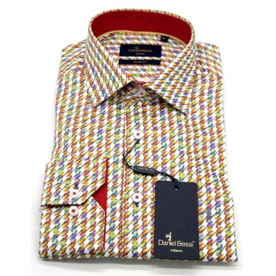 DANIEL BESSI Koszula męska fb548 kolorowa W PAPUGI | Sklep GriShop.eu | Koszule