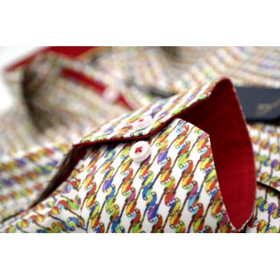 DANIEL BESSI Koszula męska fb548 kolorowa W PAPUGI | Sklep GriShop.eu | Koszule