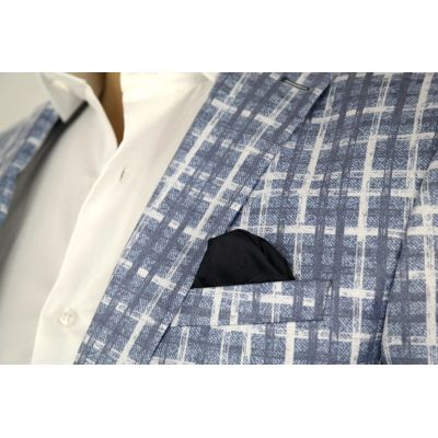 GIOVANNI PERA Marynarka męska D018 krata niebieska | Sklep GriShop.eu | Marynarki