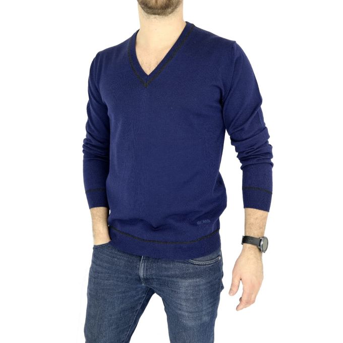 CERRUTI sweterek męski granatowy SWCR02 | Grishop | Swetry