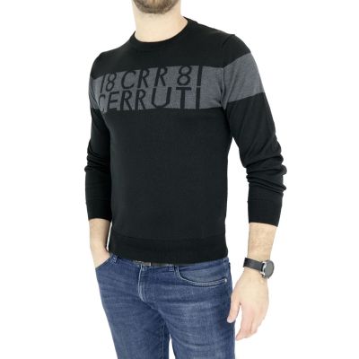 CERRUTI sweterek męski czarny SWCR04 | Grishop | Swetry