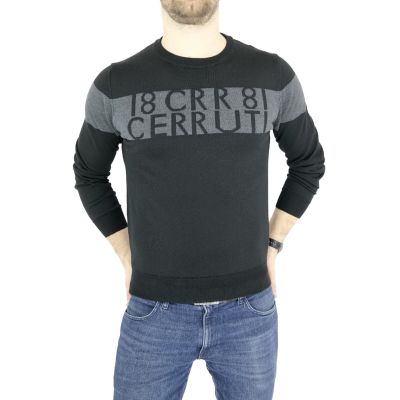 CERRUTI sweterek męski czarny SWCR04 | Grishop | Swetry