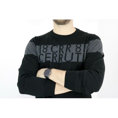 CERRUTI sweterek męski czarny SWCR04 | Grishop | Swetry