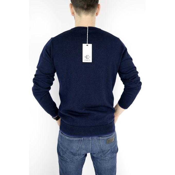 CERRUTI sweterek męski granatowy SWCR05 | Grishop | Swetry