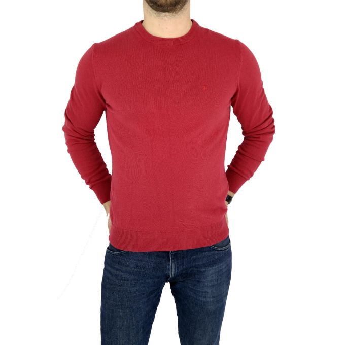 TRUSSARDI sweterek męski, malinowy SWTR04 | Sklep GriShop.eu | Swetry