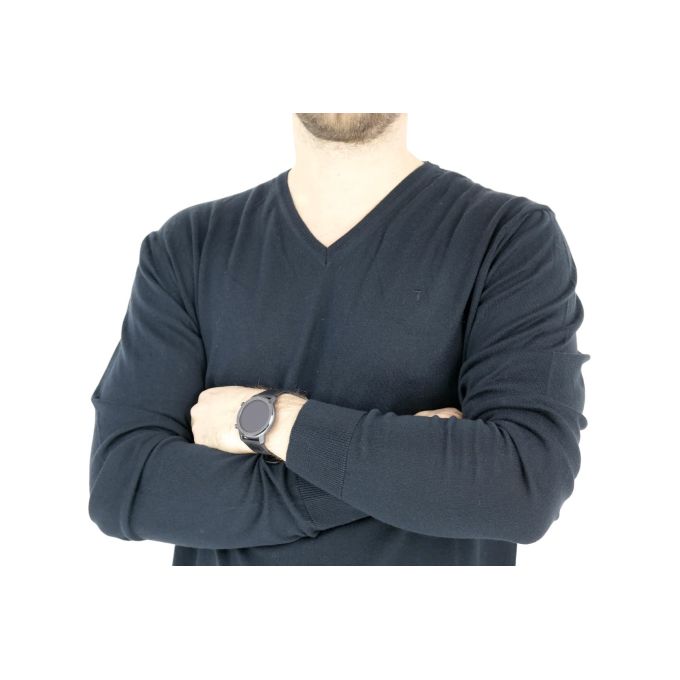 TRUSSARDI sweterek męski, ciemny granat SWTR08 | Grishop | Swetry