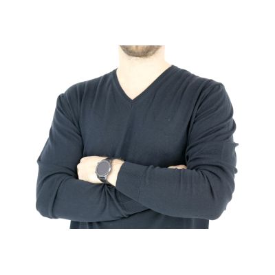 TRUSSARDI sweterek męski, ciemny granat SWTR08 | Grishop | Swetry