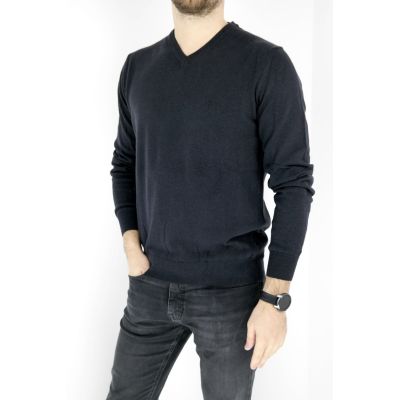 TRUSSARDI sweterek męski, ciemny grafit SWTR10 | Grishop | Swetry