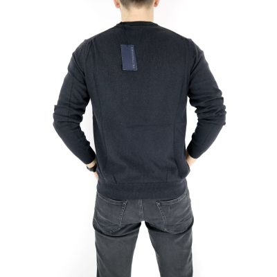 TRUSSARDI sweterek męski, ciemny grafit SWTR10 | Grishop | Swetry