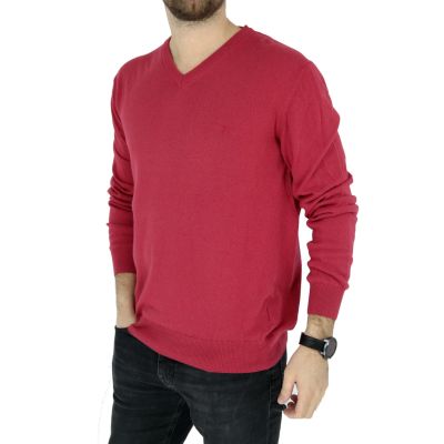TRUSSARDI sweterek męski, malinowy SWTR13 XXL | Grishop | Swetry