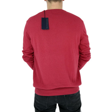 TRUSSARDI sweterek męski, malinowy SWTR13 XXL