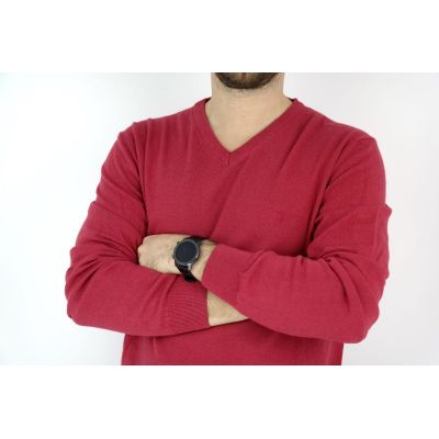 TRUSSARDI sweterek męski, malinowy SWTR13 XXL | Grishop | Swetry