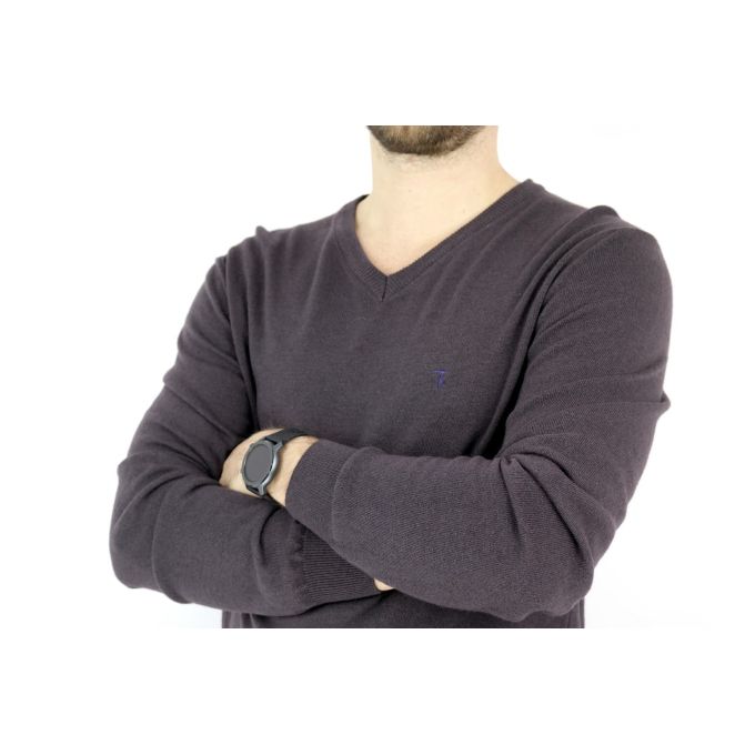 TRUSSARDI sweterek męski, śliwka SWTR14 XL | Grishop | Swetry